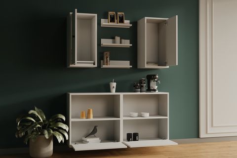 BK ÇOK AMAÇLI DOLAP, 2 DÜŞER KAPAKLI, MST