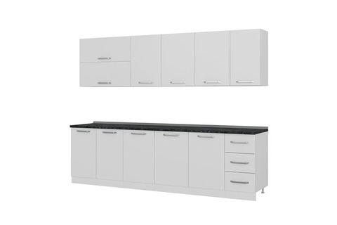 MİNAR RÜYA 280 CM MUTFAK DOLABI BEYAZ 280-B1