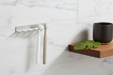 PASLANMAZ ÇELİK 5 BÖLMELİ DİŞ FIRÇASI ASKISI, GÜMÜŞ GRİ, 108 CM