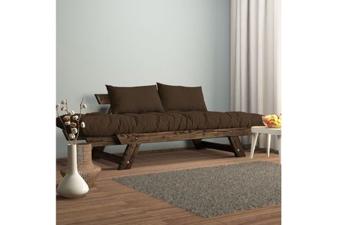 WOODESK ADALAR MASİF CEVİZ-KIRMIZI RENK 2Lİ KANEPE CPT8114-210