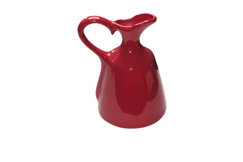 YEDİ HOME DECOR EL YAPIMI SERAMİK DEKORATİF OBJE GÜĞÜM , KIRMIZI