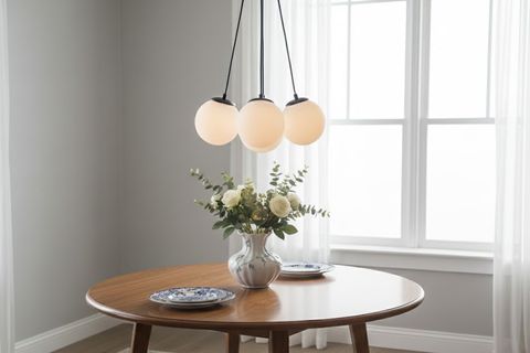 GLASS WORLD AVİZE, SİYAH BEYAZ, ALTILI