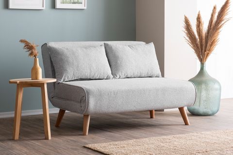PAFU FOLDE 120 YATAKLI KATLANIR TEDDY İKİLİ KOLTUK, GRİ