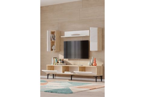 CORSA TV ÜNİTESİ, SAFİRMEŞE BEYAZ, 180 CM, TVR1819DB