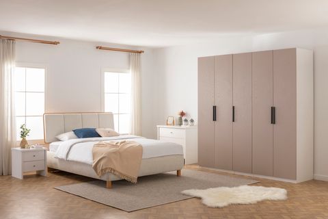 LUNA NOX, ERİS BOHEM YATAK ODASI TAKIMI, VİZON WOOD, 5 KAPAKLI
