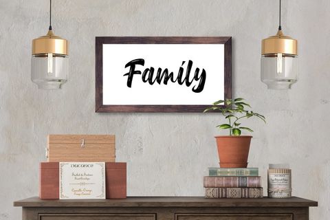 AHŞAP ÇERÇEVELİ FAMİLY PANO 20X40 CM