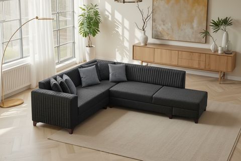 BERLİN KÖŞE KOLTUK, ANTRASİT, SAĞ KÖŞE