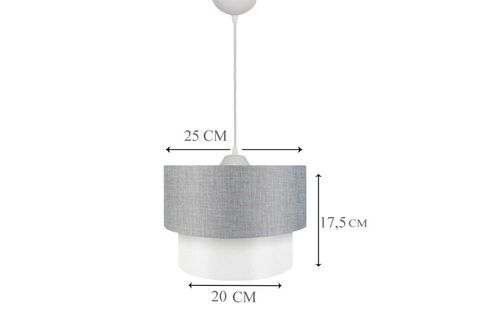 EVLİGHT DEKO PASTA 25'LİK GRİ BEYAZ SARKIT AVİZE