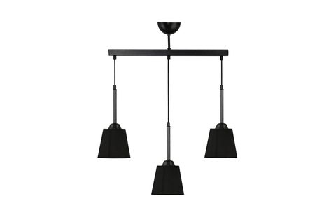 ÜÇLÜ CAKALI SİYAH SARKIT AVİZE ANTRASİT SİYAH ŞAPKALI