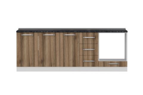 MİNAR 230 CM MUTFAK DOLABI BEYAZ DORE 230-D3-ALT MODÜL