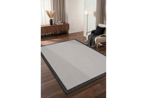 FRESCO EKRU SİYAH YIKANABİLİR HALI 23745A, 60X100