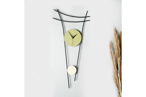 HEİT METAL DEKORATİF DUVAR SAATİ, 73-34 CM