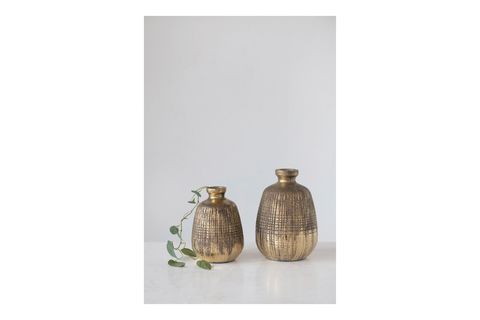 ALTIN TERRACOTTA DESENLİ VAZO