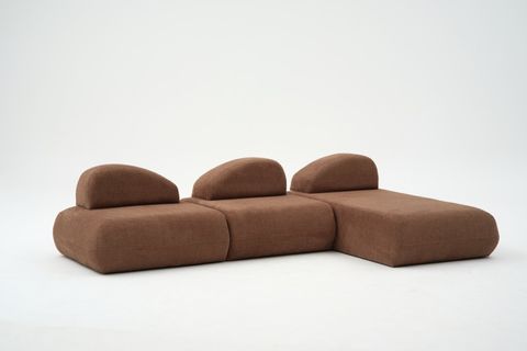 LİVA KÖŞE KOLTUK, XL SEHPALI, KAHVE