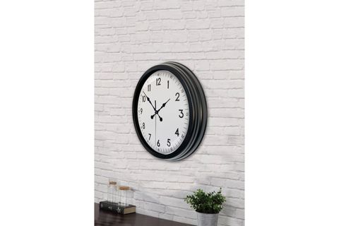 SİYAH METAL STANDART DUVAR SAATİ 40 CM