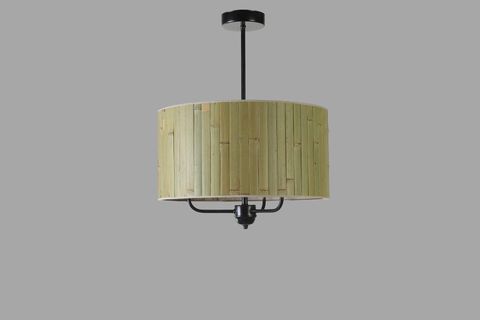 BAMBU 03 ABAJURLU ÜÇLÜ SARKIT AVİZE