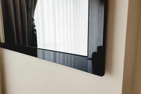 DFN WOOD MDF DİKDÖRTGEN SİYAH BOY AYNASI, SİYAH, 120X50