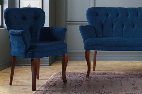 HOMERAY KOLLU MODEL 2+1+1 ÇAY SETİ KOLTUK TAKIMI LACİVERT