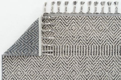 COOL HALI ELİT 01 GREY GRİ HAV TOZ VERMEZ ETNİK ÖRGÜ DESEN HASIR DOKUMA KESME YOLLUK MODERN BUKLELİ SALON HALISI 80X150
