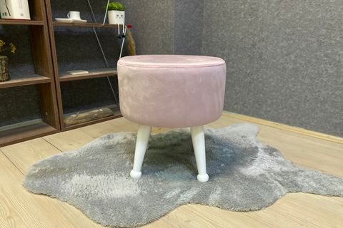 ASEDİA MİSKİN PUF, PEMBE, AHŞAP, LAKE AYAK
