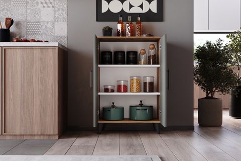 SARE ÇOK AMAÇLI DOLAP, ANTRASİT ATLANTİK ÇAM, 3 RAFLI