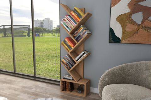 ERİNE ZİKZAK KİTAPLIK, ATLANTİK ÇAM, 8 RAFLI