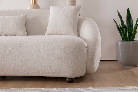 NAPLES THREE SEATER SOFA, ECRU, UK