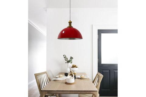 BAMYUM TEKLİ AVİZE, ESKİTME, KIRMIZI