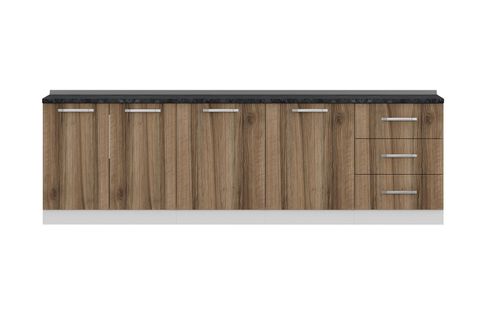 MİNAR 270 CM MUTFAK DOLABI BEYAZ DORE 270-D1-ALT MODÜL