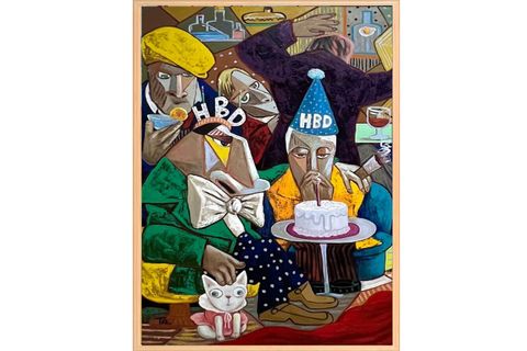 AHŞAP ÇERÇEVELİ DOĞUM GÜNÜ TABLO, 50X70