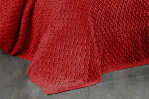 EVLEN HOME AKRİLİK ÖRGÜ BATTANİYE, ÇİFT KİŞİLİK, BORDO