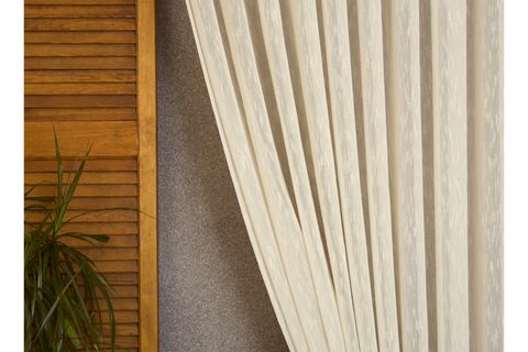 MASSARELLİ VİSKONLU ŞANTUKLU TÜL KUM BEJİ  PİLESİZ 250X260