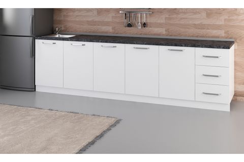 MİNAR 295 CM MUTFAK DOLABI BEYAZ 295-B2-ALT MODÜL