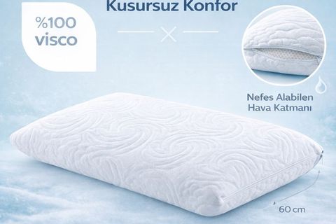 BASİCCOMFORT PREMİUM HAVA KATMANLI BOYUN DESTEKLİ VİSCO YASTIK