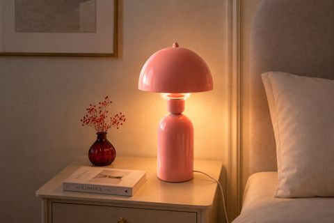 EVLİGHT ELİT ABAJUR, PEMBE, 35 CM