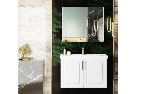 KAREN BANYO ARİN BANYO DOLABI SETİ,  60 CM, BEYAZ