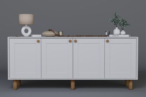 BOHEM SERİSİ NATURA KONSOL, BEYAZ, 180 CM