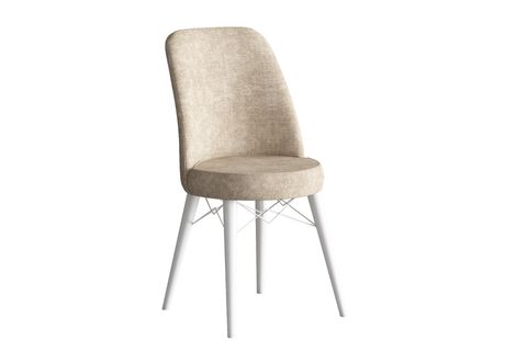 AY SERİSİ 1 MASA + 4 SANDALYE MUTFAK MASA TAKIMI 070, KREM BEYAZ, 132X80