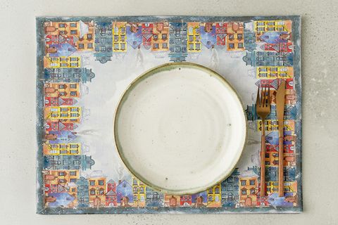 KIŞ ŞEHRİ PAMUKLU DÖRT ADET AMERİKAN SERVİSİ