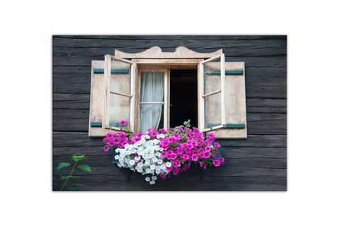BLOOMY WİNDOW DEV BOYUT KANVAS TABLO