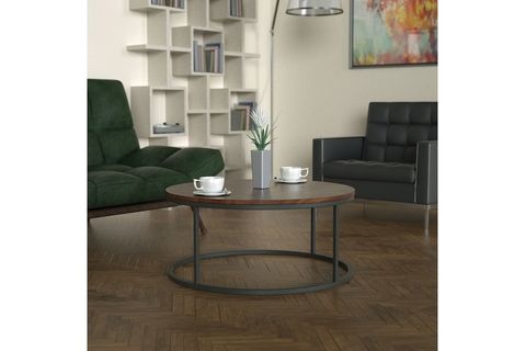 POTRİCA YUVARLAK ORTA SEHPA, SİYAH CEVİZ