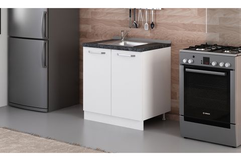 MİNAR 80 CM MUTFAK DOLABI BEYAZ 80-B1-ALT MODÜL