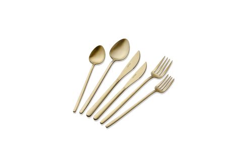 THE MİA GİALLO ÇATAL KAŞIK BIÇAK TAKIMI MAT GOLD 36 PARÇA