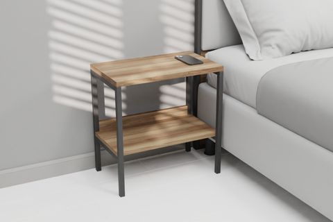 MODULAGO OTEL KOMODİN, İKİLİ, ANTRASİT CEVİZ