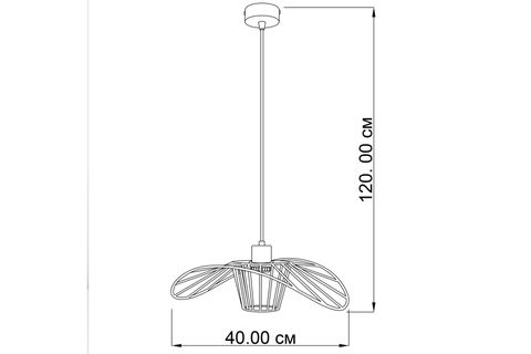 AYŞİN ŞAPKA ENDÜSTRİYEL AVİZE, SİYAH, ÇAP 40 CM