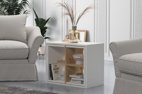 LAGOMOOD BİZAYNİ ZİGON SEHPA, MEŞE BEYAZ