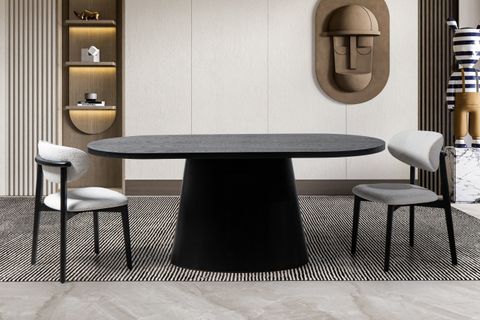 OZZO AHŞAP KAPLAMALI MDF YEMEK MASASI