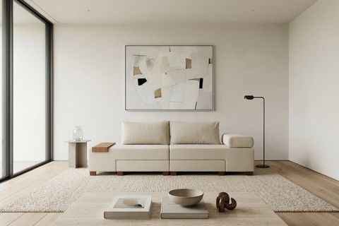 PERENNA YATAKLI ÜÇLÜ KOLTUK, ŞÖNİL, KREM