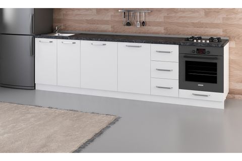 MİNAR 290 CM MUTFAK DOLABI BEYAZ 290-B3-ALT MODÜL