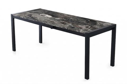 LATO MUTFAK MASASI, SİYAH MERMER, 120X75
